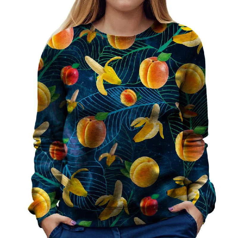 loose fit sports sweatshirtBanana and Peaches Womens Sweatshirt