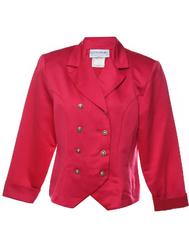 contemporary coatPink Double-Breasted Blazer - M