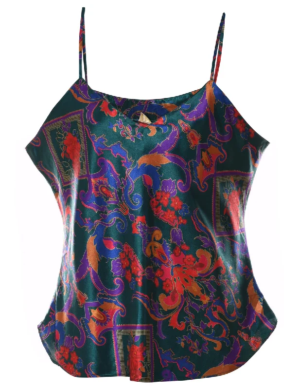 graphic coatPaisley Print Multi-Colour Camisole - L