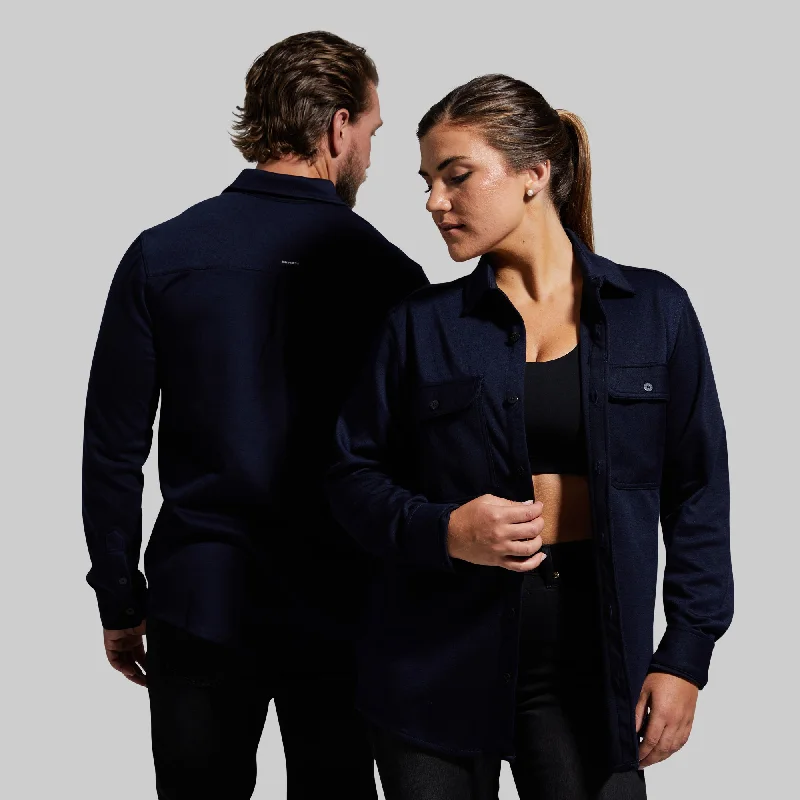 Must-Have Deals zippered hoodieWoodsman Stretchy Flannel (Navy)