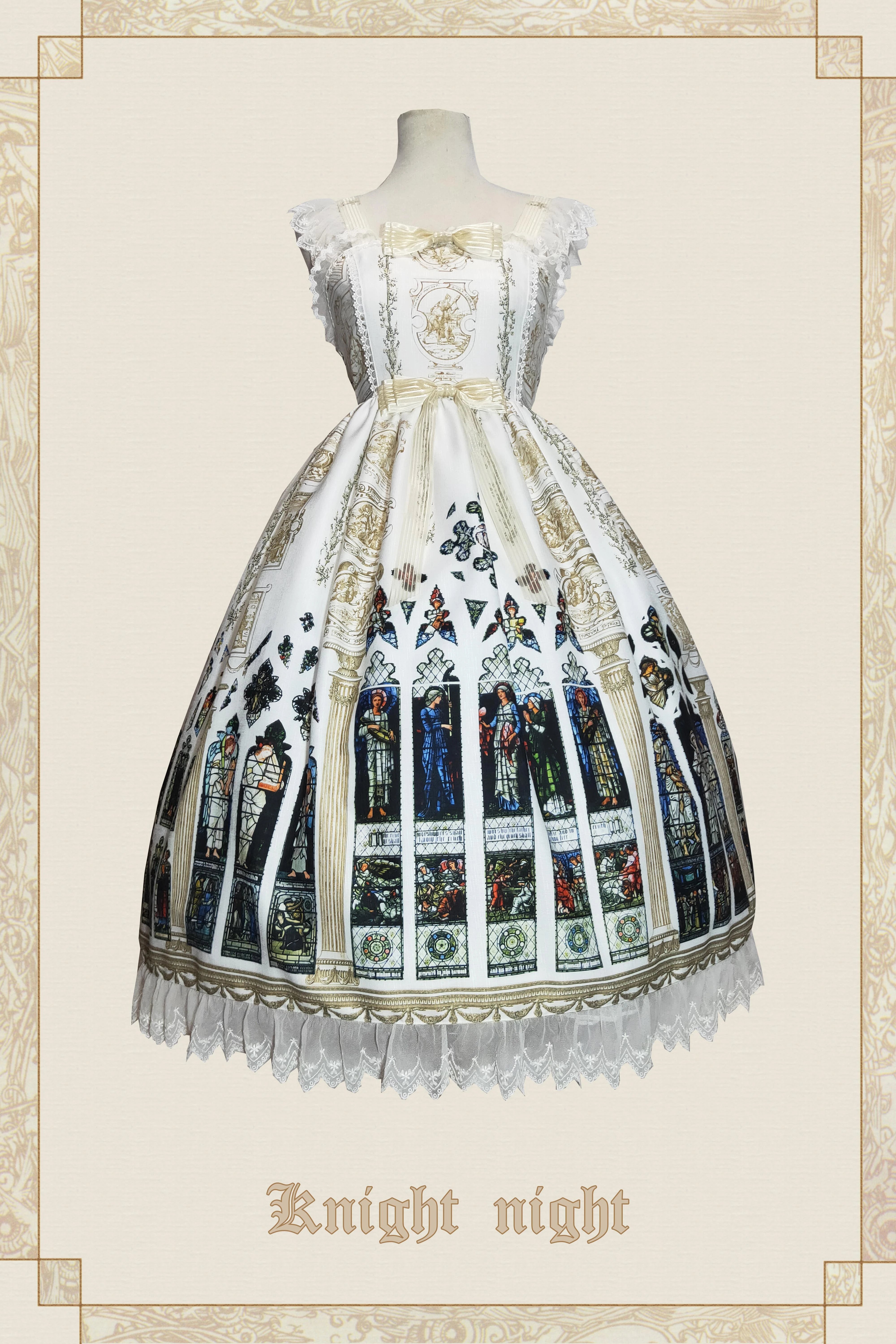 A-line dress(BFM)Knight night~The Saint Priest~Stained Glass·Sain Lolita Jumper Dress