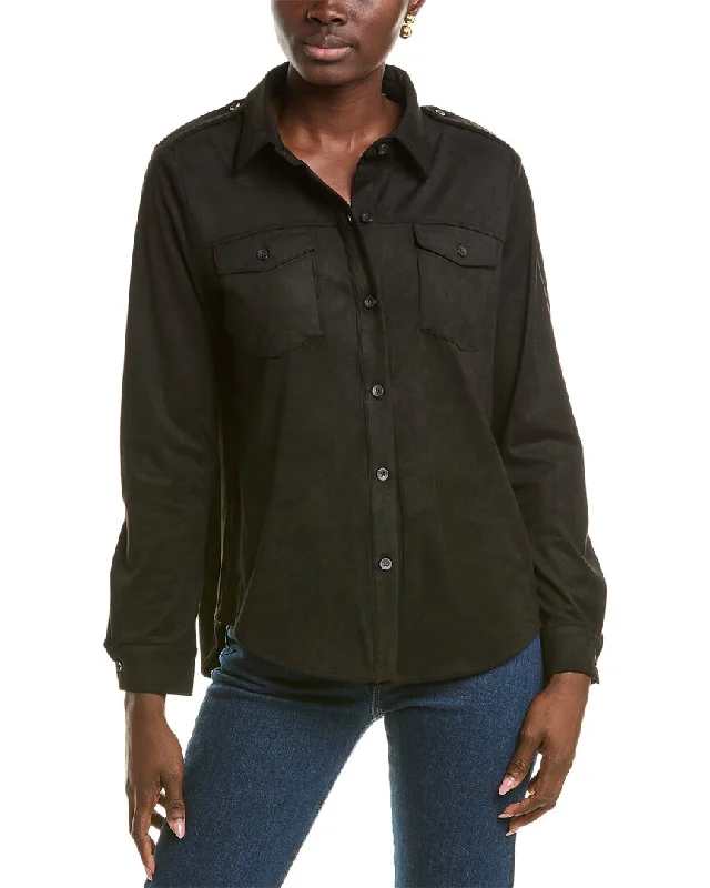 Warehouse Sale T Tahari Collared Button-Down Jacket