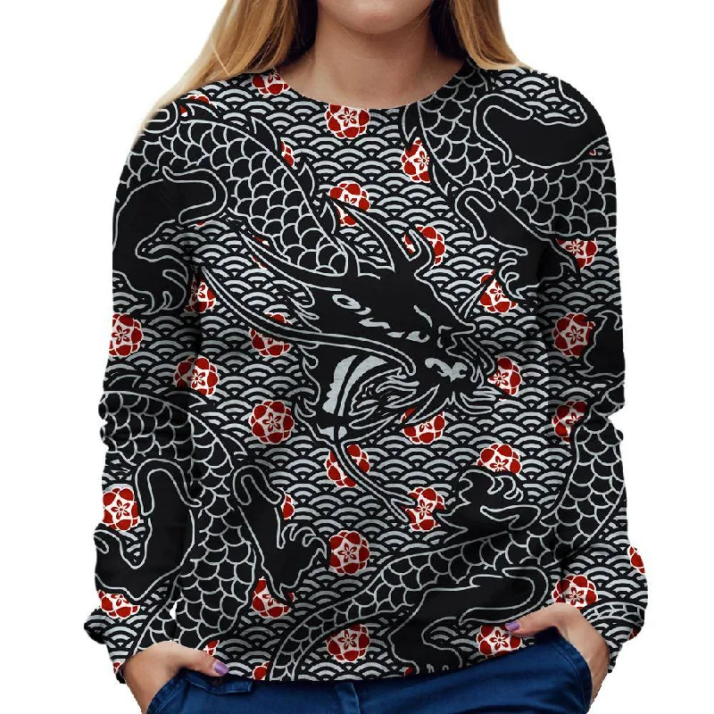 Price Reduction cool activewear hoodieHidden Dragon Womens Sweatshirt