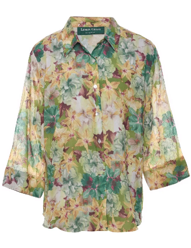 Savings Bonanza Floral Blouse - L