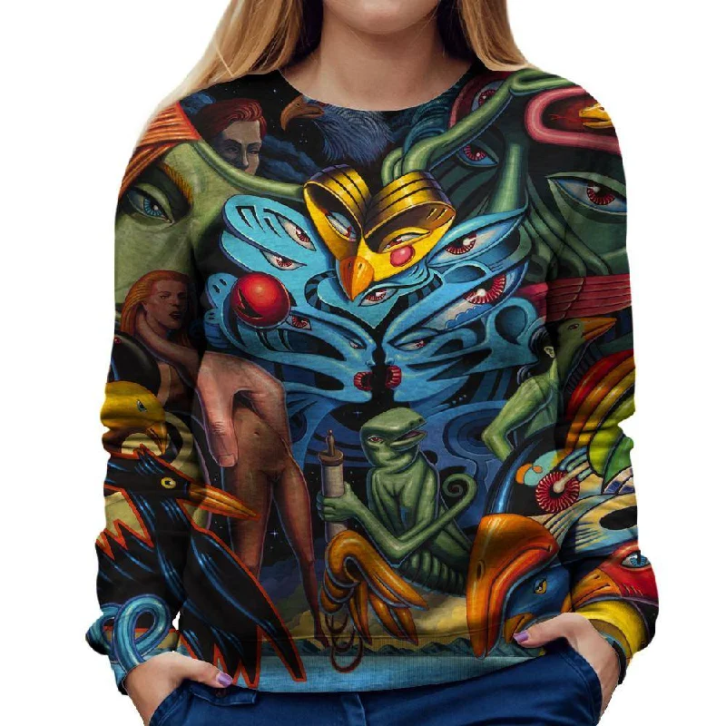 oversized sports sweatshirtBird Brain Womens Sweatshirt