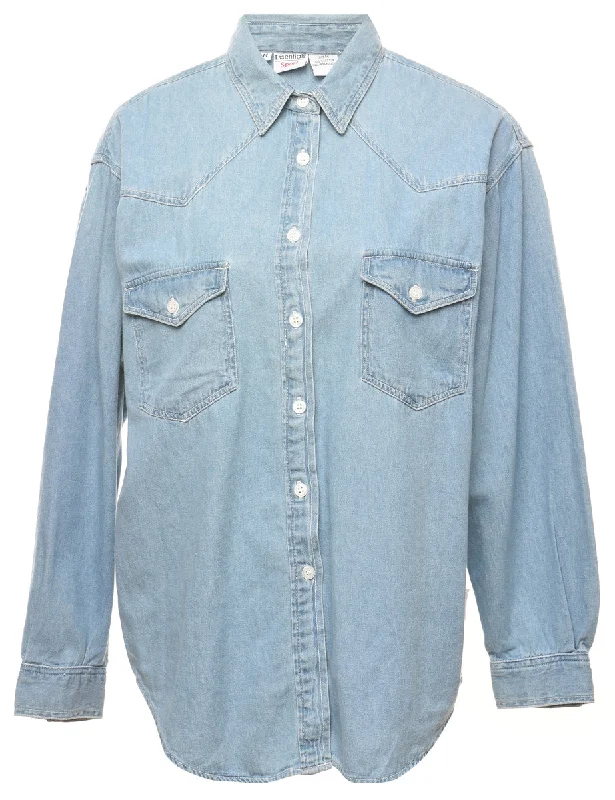 warm jacketLight Wash Denim Shirt - M