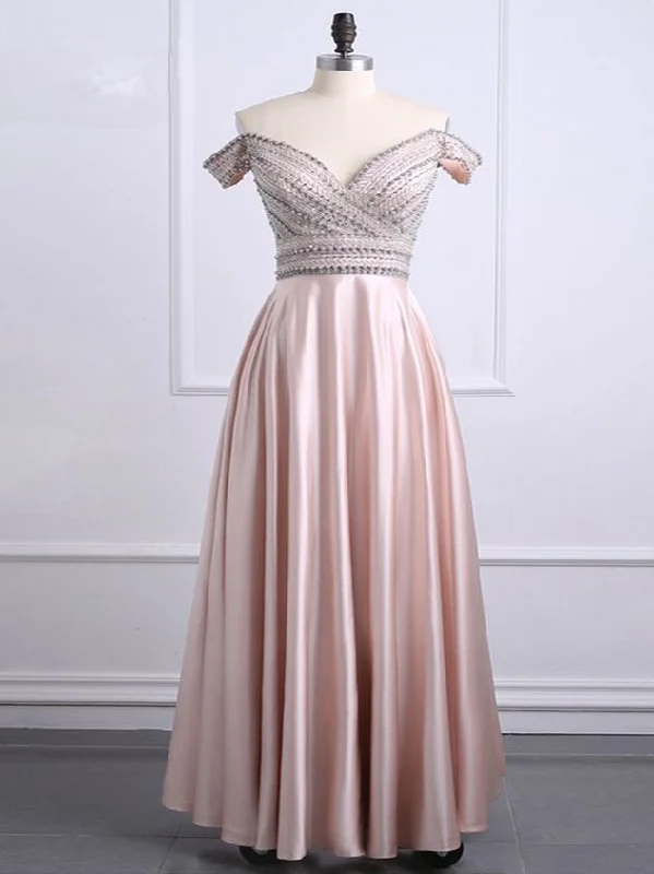 Steals and Deals Chic Prom Dresses Off-the-shoulder Floor-length Beading Long Prom Dress Sexy Evening Dress JKL690 Steals and Deals Chic Prom Dresses Off-the-shoulder Floor-length Beading Long Prom Dress Sexy Evening Dress JKL690