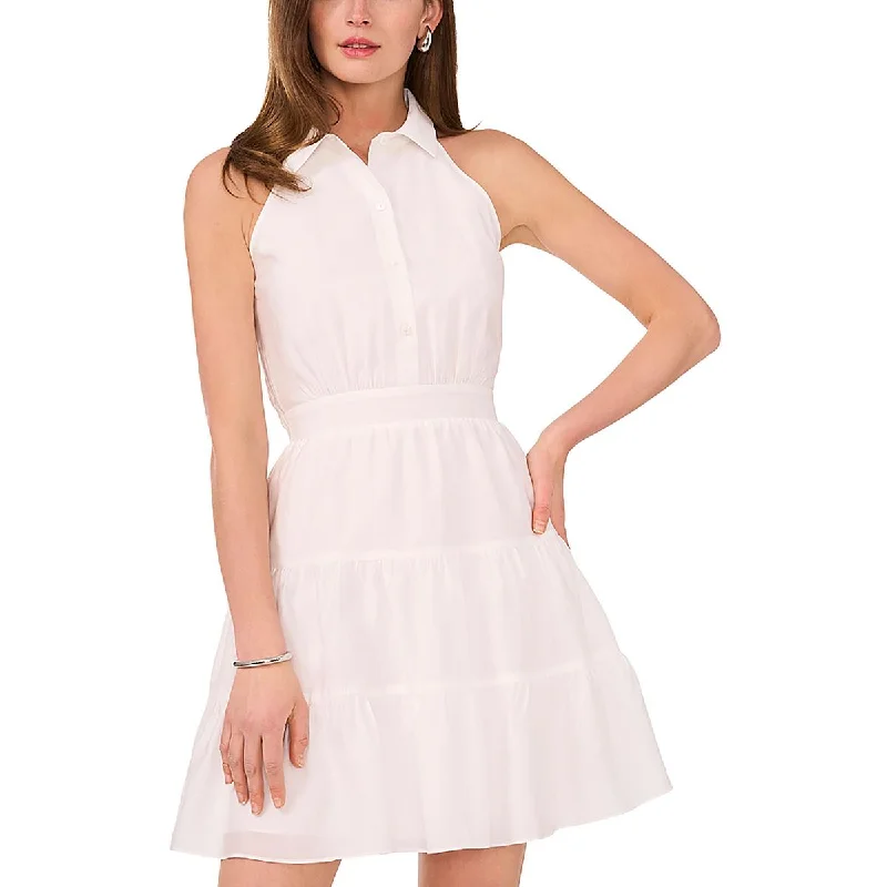 Final Clearance formal dressWomens Tiered Rouched Shirtdress