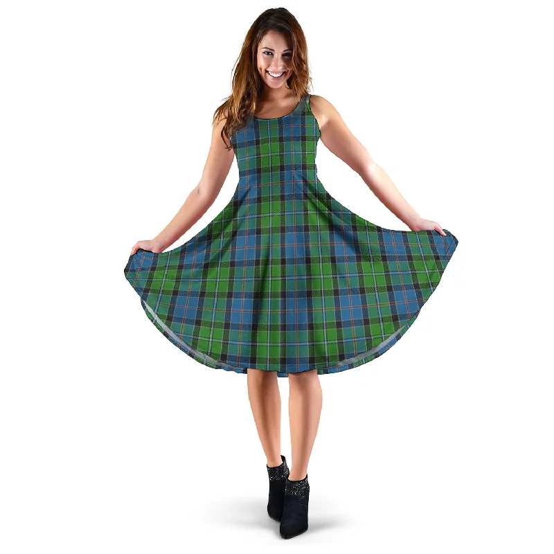 New Arrival Stirling Tartan Sleeveless Midi Womens Dress