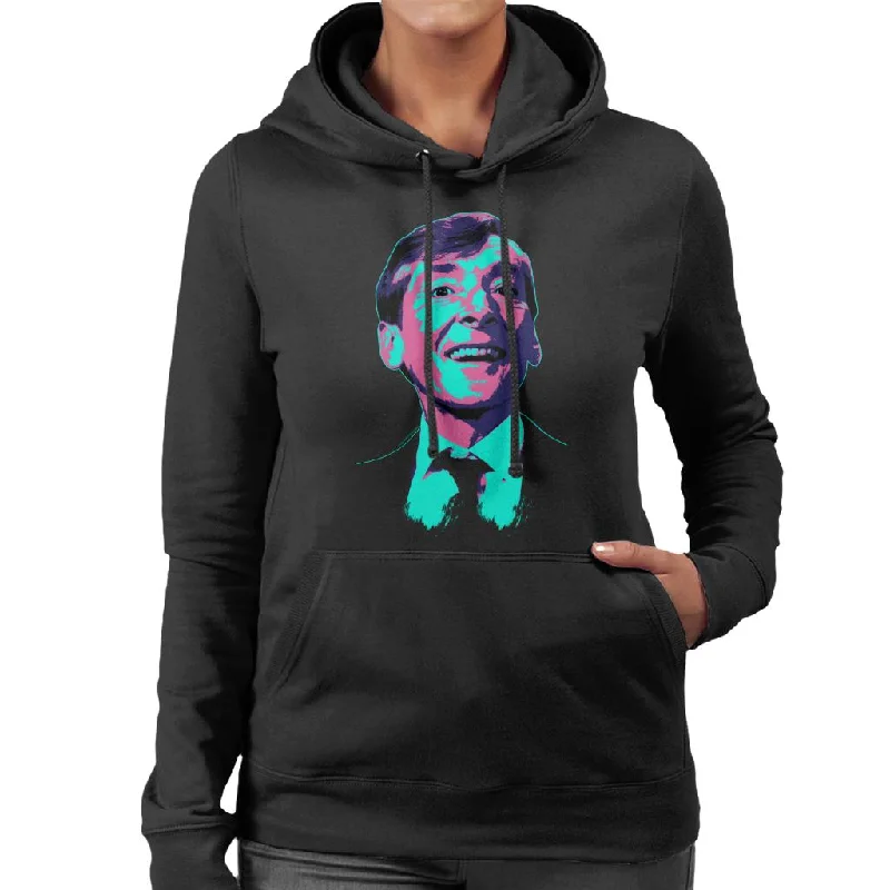 soft sports hoodiesoft sports hoodieTV Times Kenneth Williams Retro Pop Art Stylised Women's Hooded Sweatshirt