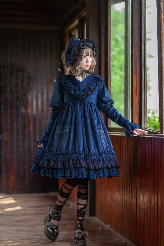 satin dressInfanta~Holy Fruit Estate~Gothic Lolita OP Dress Multicolors