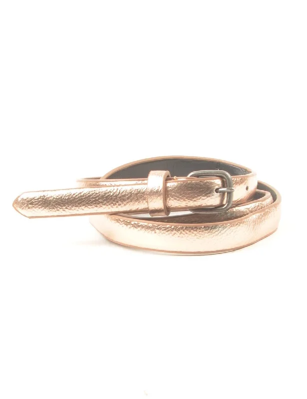 Daily Deals Shiny Skinny Belt - L