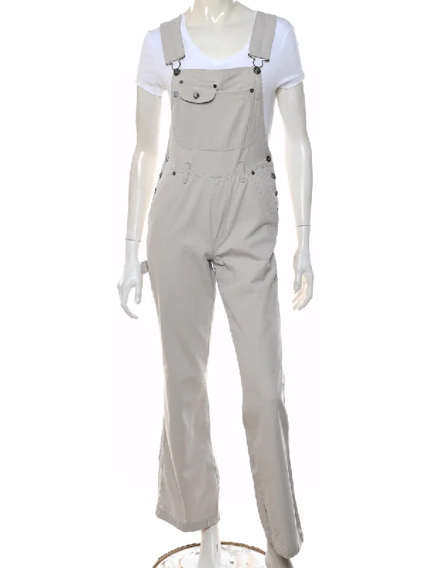 Final Markdown Light Grey Flared Classic Dungarees - W30 L31