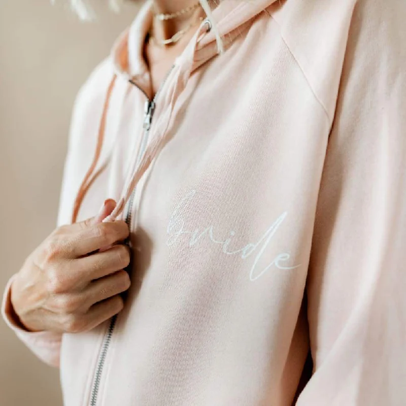 Online Only trendy fitness sweatshirtBride Zip Up