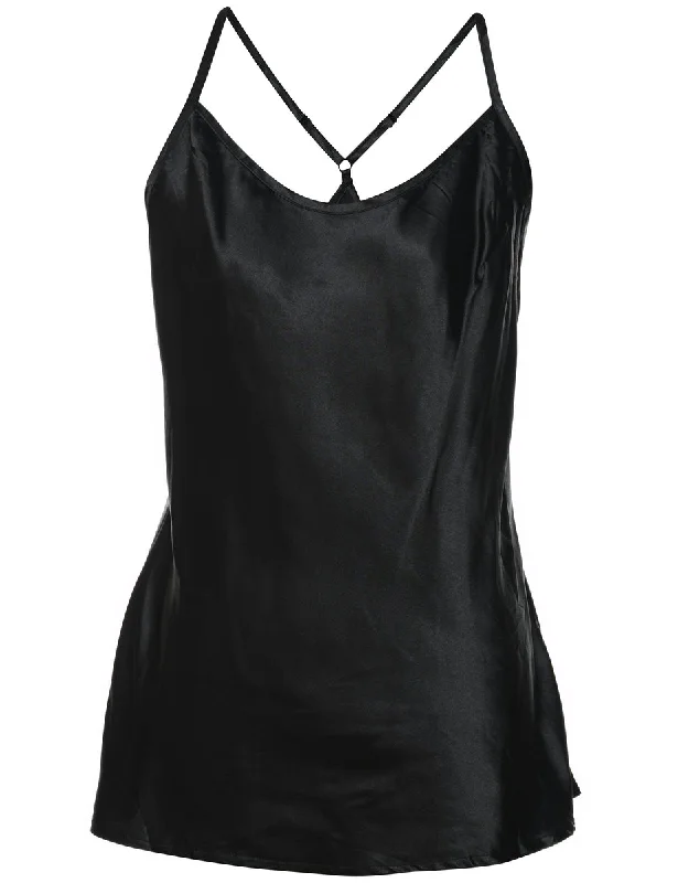 modern outerwearBlack Criss-Cross Back Camisole - M