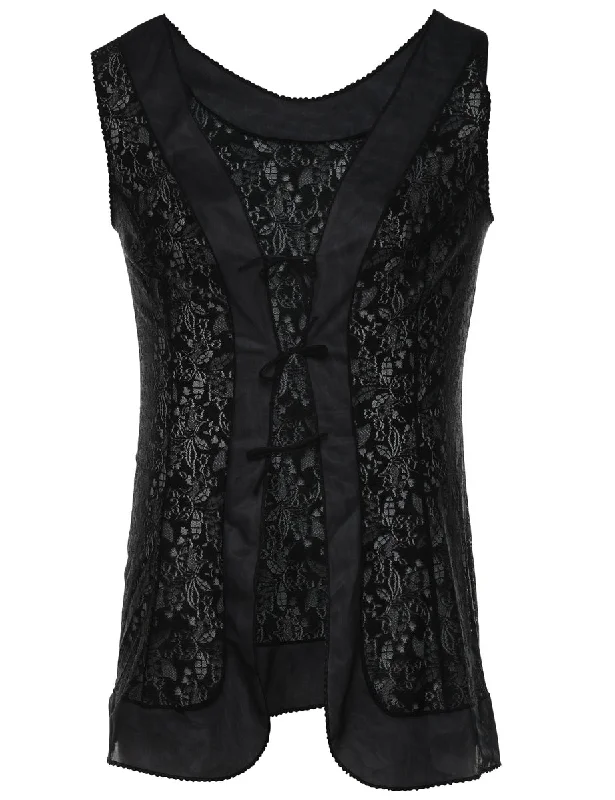 classic trench coatBlack Classic Lace Babydoll - S