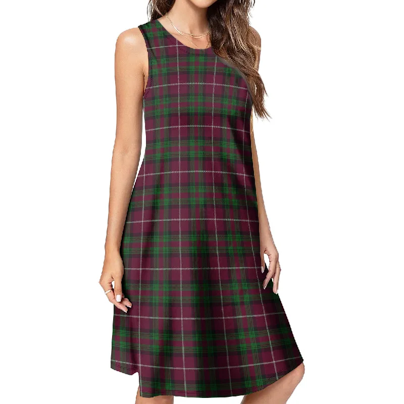 Midnight Madness Stewart of Bute Hunting Tartan Womens Casual Dresses