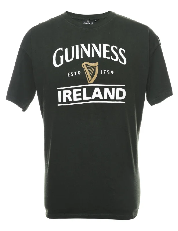 Hurry In Dark Green Guinness Printed T-shirt - XL