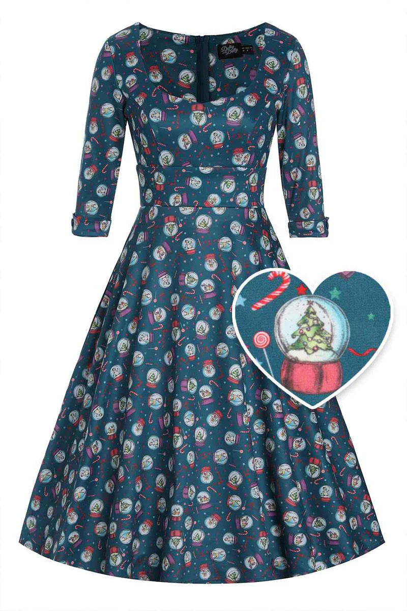 off-the-shoulder dressScarlette Blue Snow Globe Dress