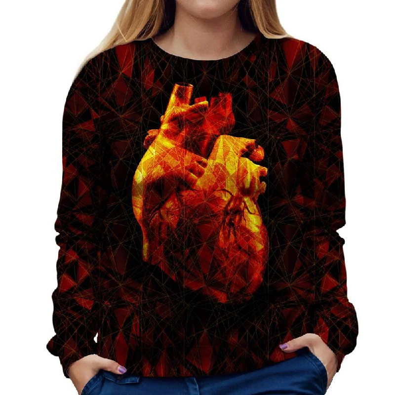YEAR-End Sale minimaGeometric Heart Womens Sweatshirt