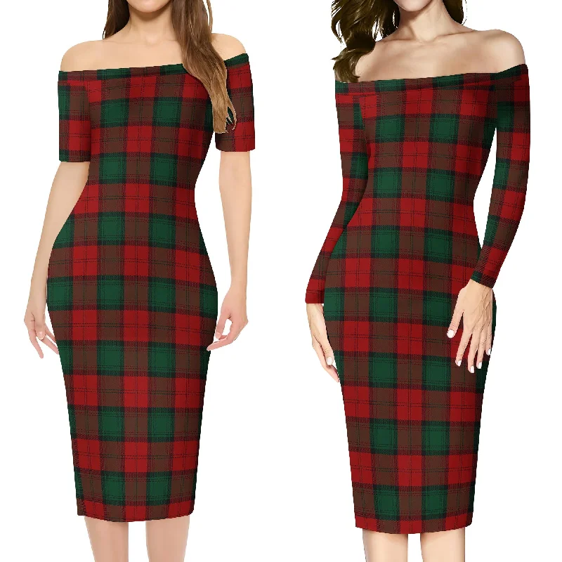 Flash Deals Stewart of Atholl Tartan Off Shoulder Lady Dress
