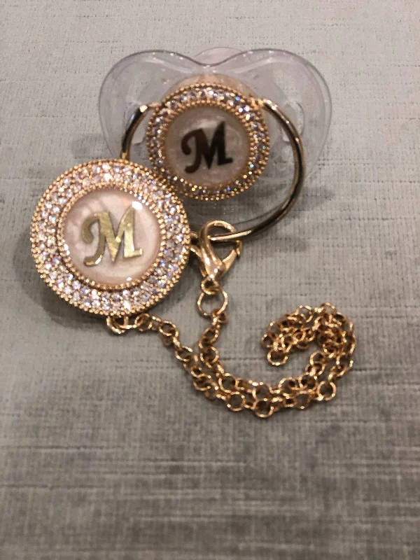 high-waisted dressDouble Initial Luxury Pacifier and Clip