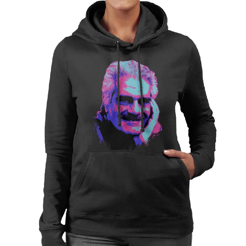 Deal Mania casual fit hoodieTV Times Actor Omar Sharif 1988 Pop Art Stylised Women's Hooded Sweatshirt Deal Mania casual fit hoodieTV Times Actor Omar Sharif 1988 Pop Art Stylised Women's Hooded Sweatshirt