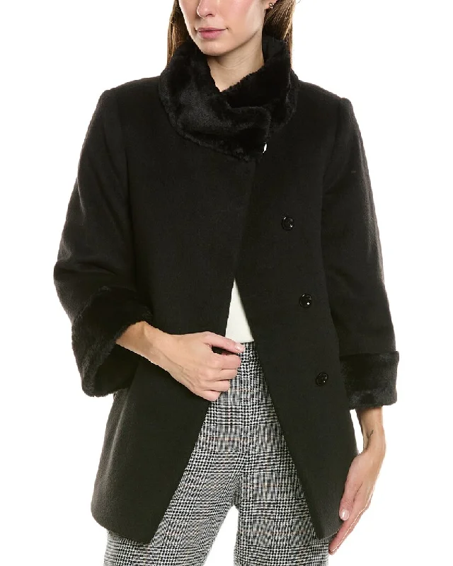 Limited Availability Cinzia Rocca Icons Wool-Blend Coat