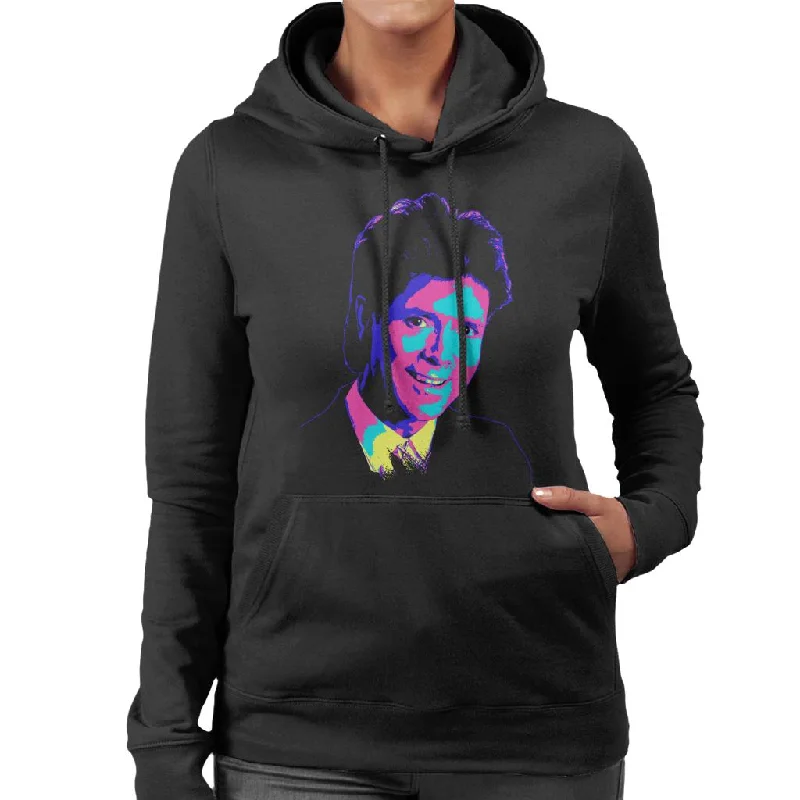 bold hoodie with logobold hoodie with logoTV Times Cliff Richard TVT Award Pop Art Stylised Women's Hooded Sweatshirt