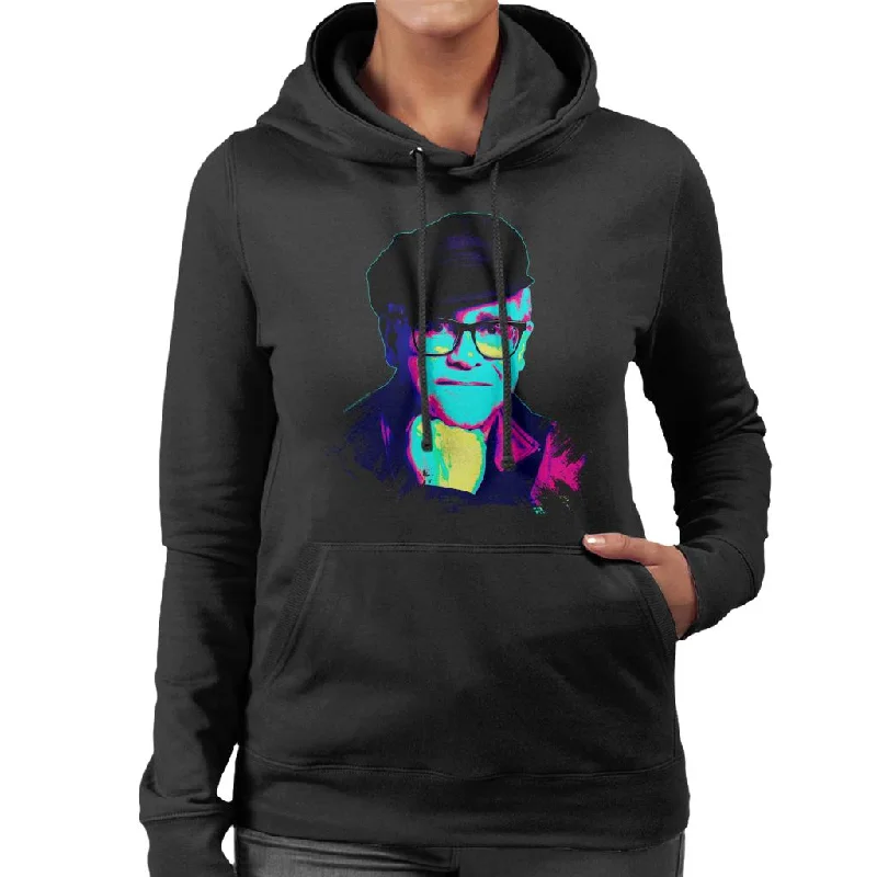 New Deals relaxed fit hooded sweatshirtTV Times Elton John Smile Pop Art Stylised Women's Hooded Sweatshirt