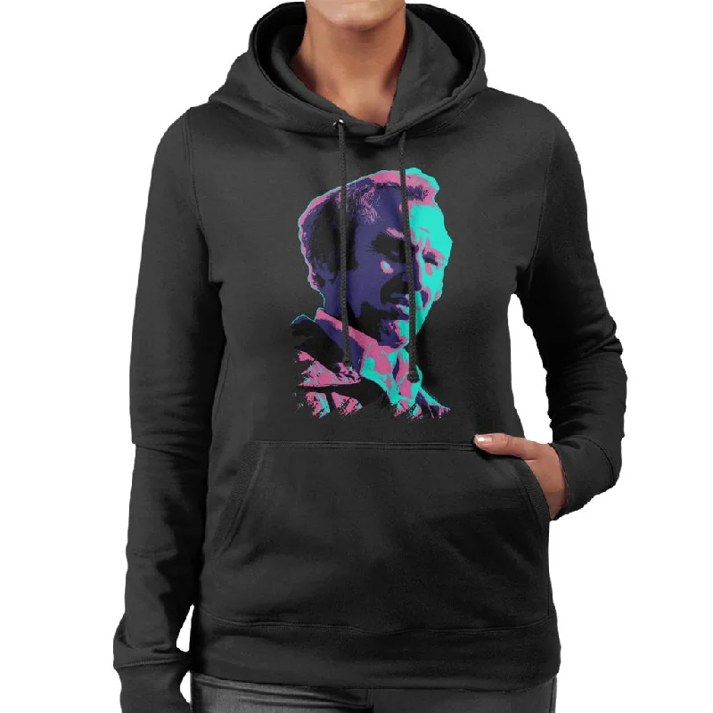 oversized hoodieoversized hoodieTV Times John Thaw The Sweeney 1976 Pop Art Stylised Women's Hooded Sweatshirt