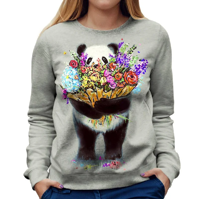 Steals and Deals classic gym sweatshirtPandas Got Flowers For You Womens Sweatshirt
