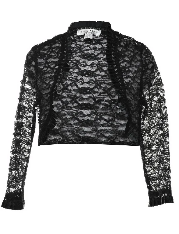 chic padded coatBlack Lace Cropped Jacket - M