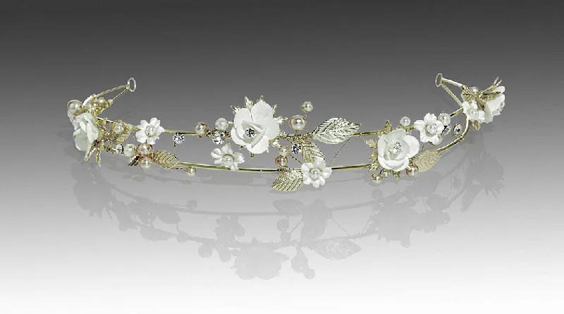 backless dressPorcelain Floral Tiara