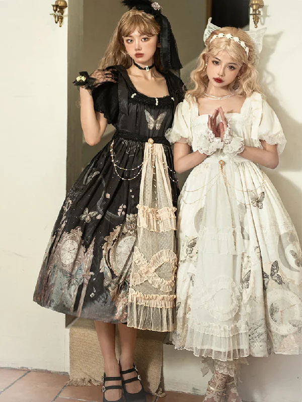 casual shift dressYour Princess~Clock Butterfly Sweet Lolita OP Dress