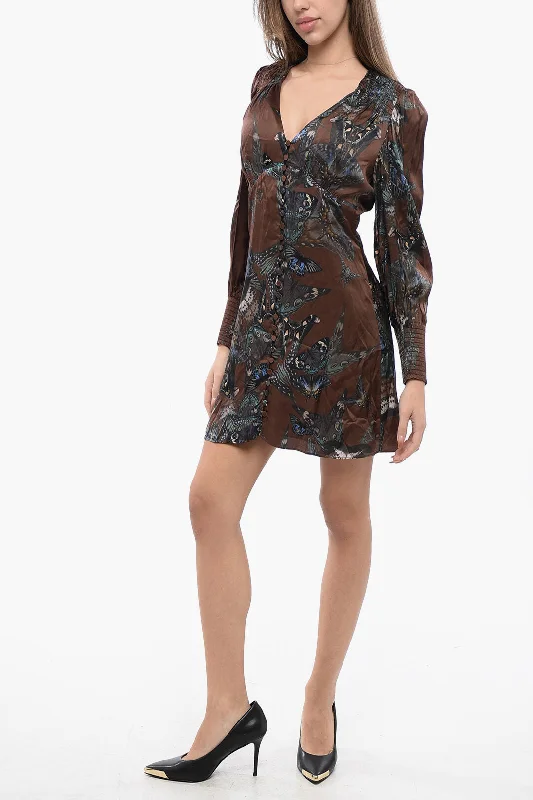 Blowout Sale fitted cocktail dressAllsaints Satin Auden Diana Dress With Front Buttoning Blowout Sale fitted cocktail dressAllsaints Satin Auden Diana Dress With Front Buttoning