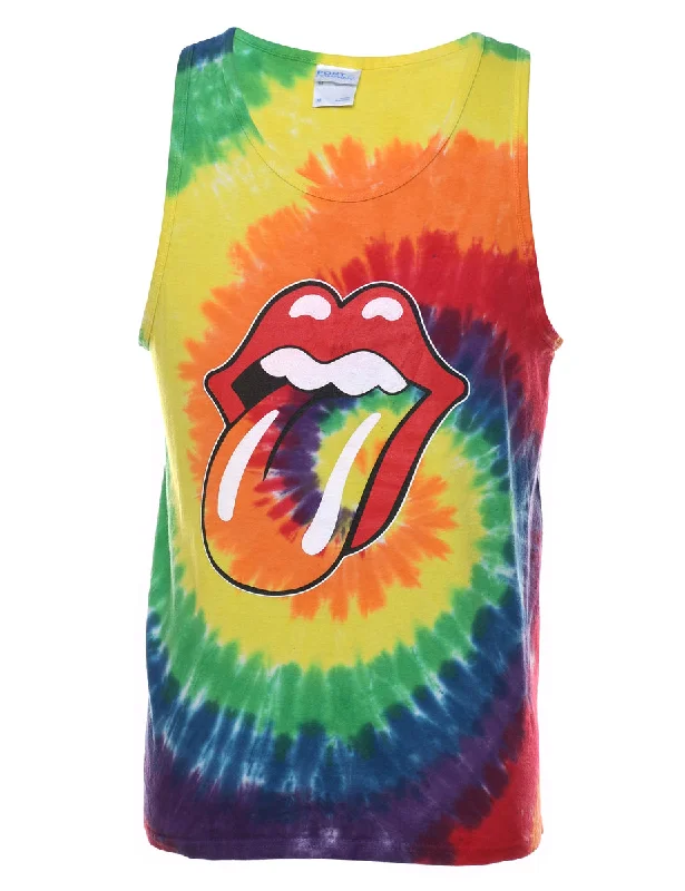 Can't Be Beat Tie Dye Design Multi-Colour Vest - M