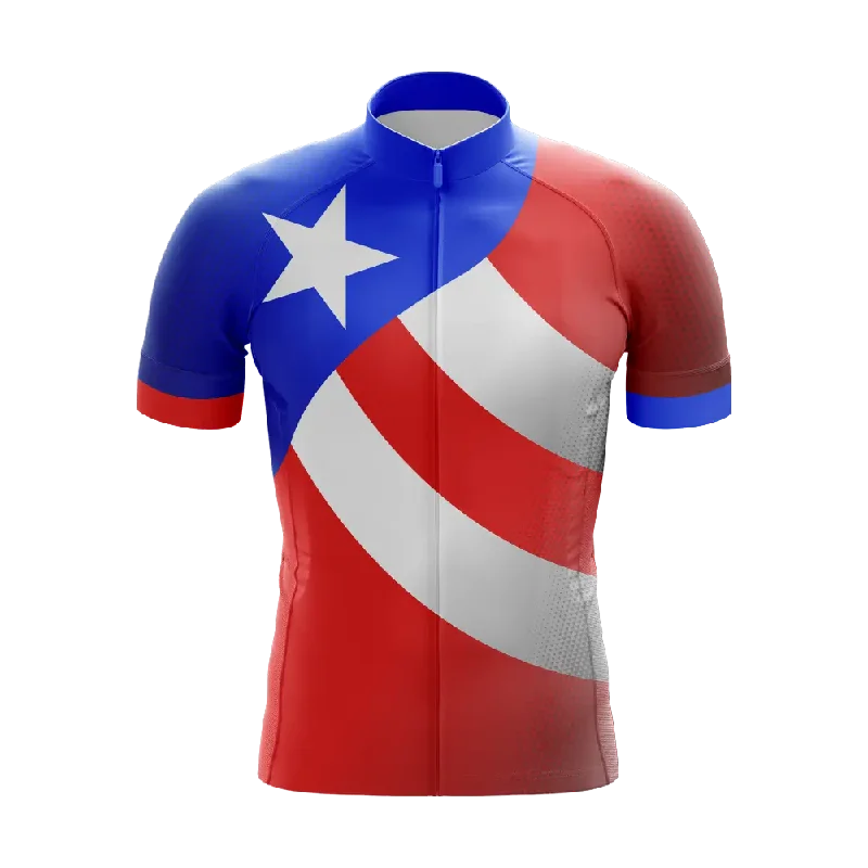 athletic streetwear sweatshirtPuerto Rico V1 Short Sleeve Cycling Jersey