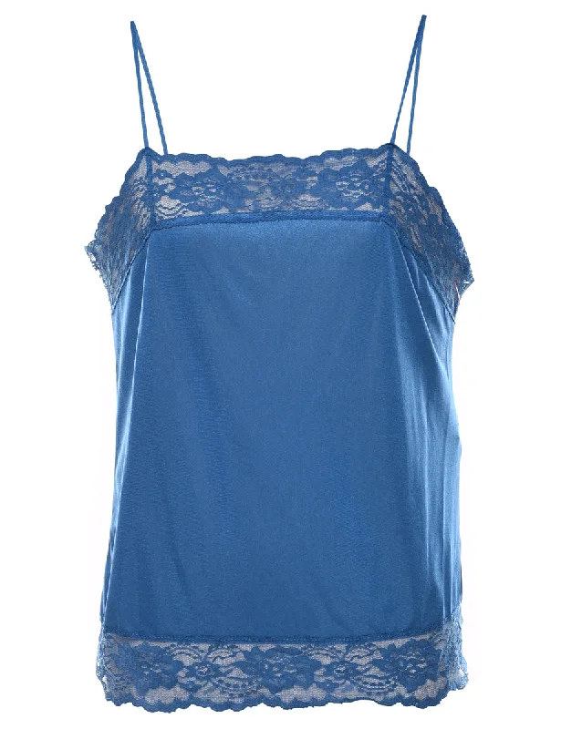 padded coatBlue Lace Trim Camisole  - S