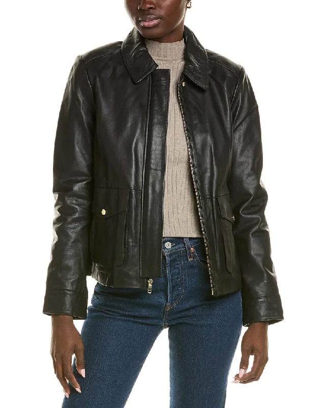 New Arrival Cole Haan Smooth Leather Jacket