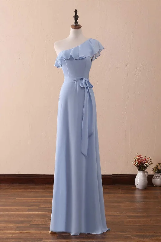 Price Fest minimalistic dressPeriwinkle One-Shoulder Ruffled A-Line Long Bridesmaid Dress Price Fest minimalistic dressPeriwinkle One-Shoulder Ruffled A-Line Long Bridesmaid Dress