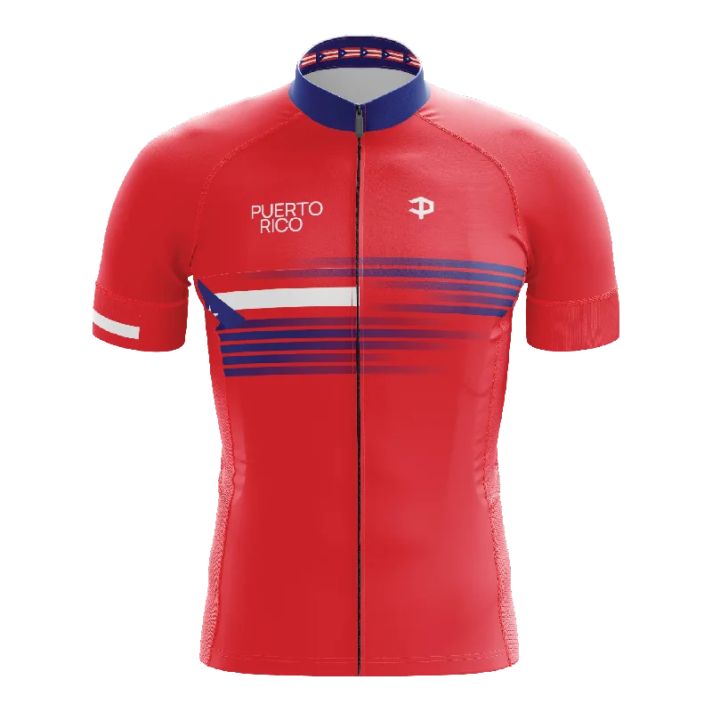 Markdowns high-quality athletic sweatshirtPuerto Rico Short Sleeve Cycling Jersey