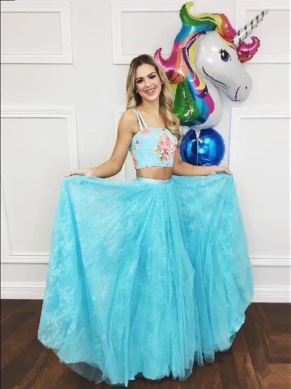 Discount Deals Two Piece Prom Dresses Spaghetti Straps Sexy Embroidery Lace Long Prom Dress JKL791 Discount Deals Two Piece Prom Dresses Spaghetti Straps Sexy Embroidery Lace Long Prom Dress JKL791