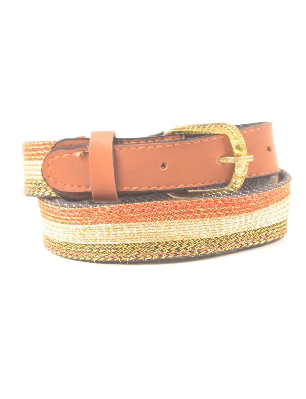 padded coatLurex Thread Pattern Fashion Belt - L