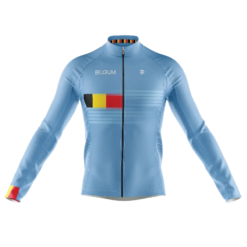 Fantastic Deals trendy gym wear hoodieBelgium Long Sleeve Cycling Jersey