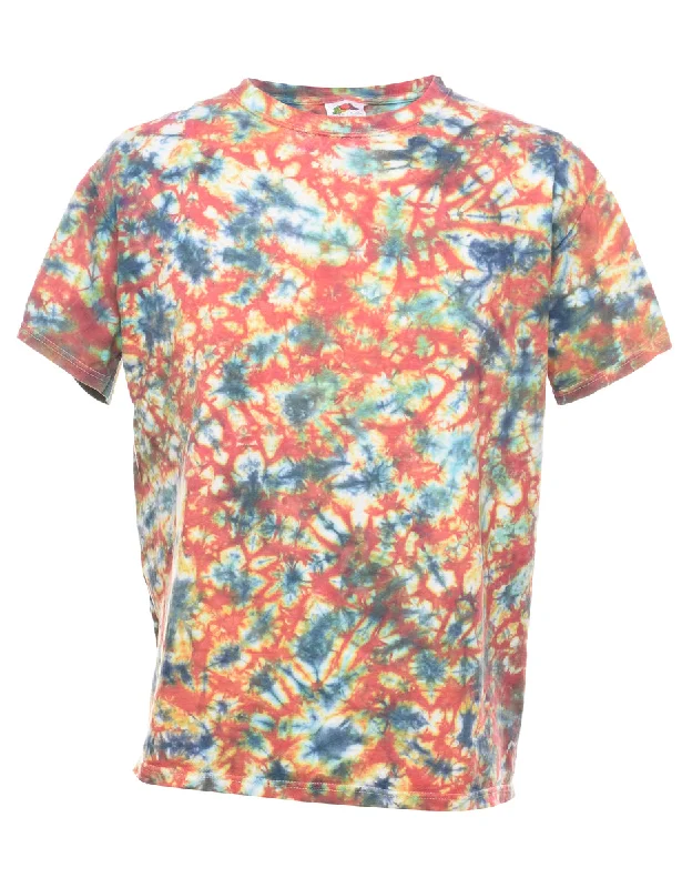 Price Slash Multi-Colour Tie Dye T-Shirt - L