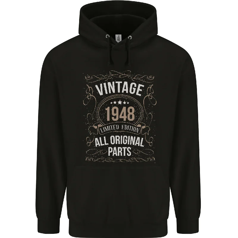 Special Discount fleece hoodie for winter76th Birthday Limited Edition 1948 Mens 80% Cotton Hoodie