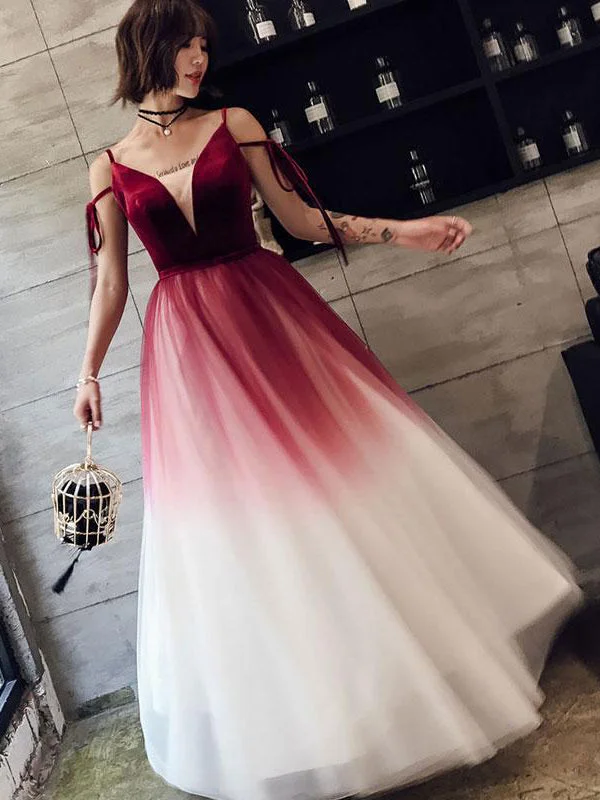 While Supplies Last Ombre Prom Dresses A Line Spaghetti Straps Long Prom Dress Simple Evening Dress JKL1275 While Supplies Last Ombre Prom Dresses A Line Spaghetti Straps Long Prom Dress Simple Evening Dress JKL1275