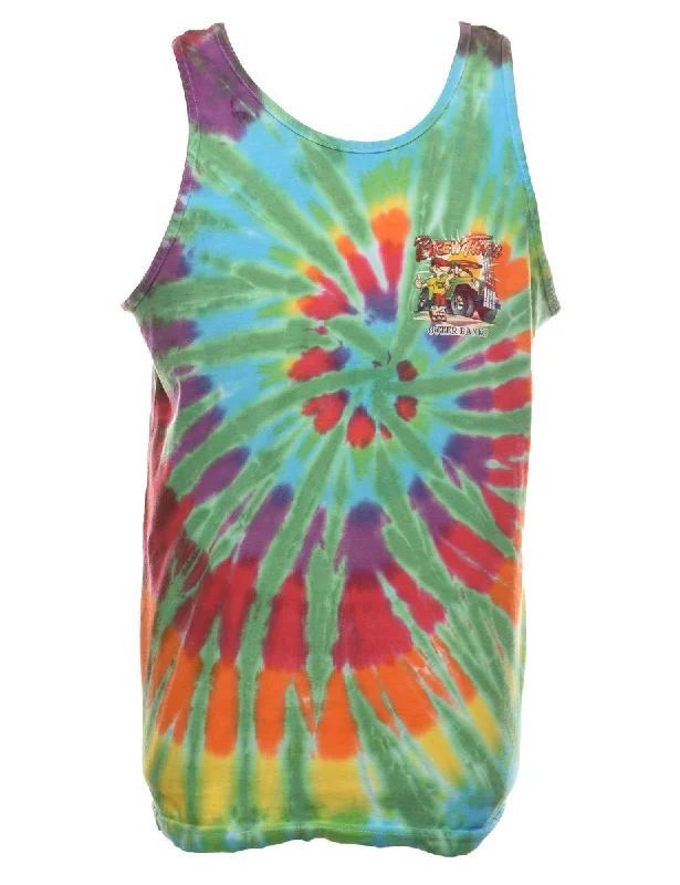 Super Savings Brew Thru Tie Dye Multi-Colour Vest - M