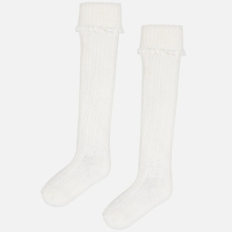 structured dressMayoral Cable Knit Socks